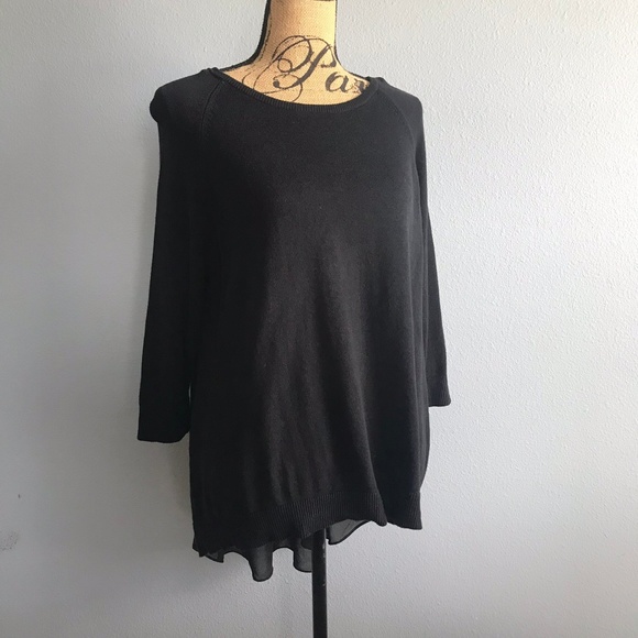Lane Bryant Tops - Lane Bryant Black High Low Blouse Size 14/16